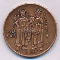 Fritz Mihály (1947- ) 1988. "A Szent Jobb Szegeden" Br emlékérem (42,5mm) T:1- 
Adamo SG2...