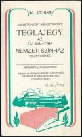 1987 Nemzetünkért, nemzetinkért- téglajegy az új magyar Nemzeti Színház felépítéséhez.