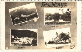 1942 Felsőbánya, Baia Sprie; látkép, Bódi-tó, zúzda, zárda / general view, lake, crushing mills, nunnery. Vagányi L. photo (Rb)
