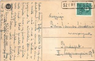 1935 Szerencs, cukorgyár. Vasúti levelezőlapárusítás 5301. + "SZERENCS P.U."