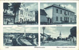 1939 Biharkeresztes, vasútállomás, kultúrház, látkép, Fő tér, Református templom + "BIHARKERESZTES LEVÉLSZEKRÉNYBŐL"