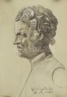 Weinberger Gusztáv - 7 db tanulmány, szén, fedőfehér, papír. Jelzett, sérült, keret nélkül. 47x32 cm...