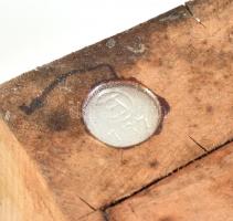 Tornay Endre András (1949-2008): Bezárt hullám. Bronz, fa keretben. Jelzett. 15x15 cm