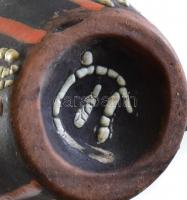 Dybisewszky Pál (1917-1978): Kerámia váza, mázas kerámia, jelzett, kopásnyomokkal, kis lepattanásokk...