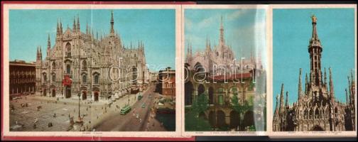 cca 1900-1920 Ricordo di Venezia, Firenze, Milano, Padova. 4 db leporello