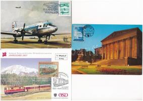 50 db MODERN képeslap bélyegzésekkel, sok motívum / 50 modern postcards with cancellations, mostly m...