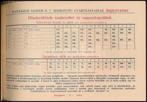 cca 1920-1930 Haidekker Sándor Rt. sodronymű gyártmányai. Bp., Krausz J. és Társa, 64 p