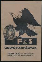 cca 1910-1920 Fichtel & Sachs Golyóscsapágyak 10. M. sz. katalogus. Bp., Weiss L. és F., a hátsó borítón hajtásnyommal, 32 p.