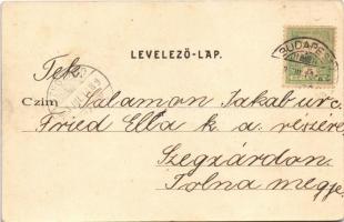 1903 Budapest XVII. Rákoskeresztúr, Római katolikus templom és Piac tér. Lantos Lajos kiadása (EK)