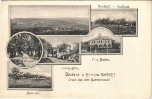 Budapest XI. Kamaraerdő, Kamara-Erdő; vendéglő, Józsa lak, Villa Mártha, Ludwig Höhe, erdő részlet. Art Nouveau (EK)