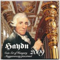 2009. 5Ft-200Ft "Haydn" (6xklf) forgalmi érme sor + "Joseph Haydn" Ag emlékérem ...