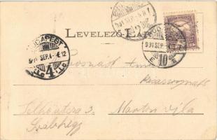 1901 Budapest X. Kőbánya, Római katolikus templom. Fénynyomat Divald műintézetéből 123. (fl)