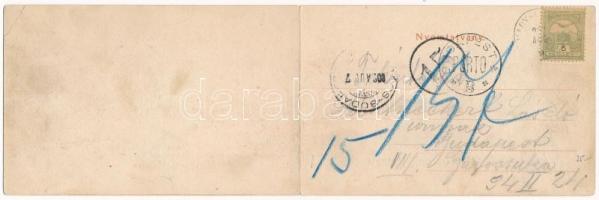 Pozsony, Pressburg, Bratislava; Két részes kihajtható panorámalap / 2-tiled folding panoramacard (EK...