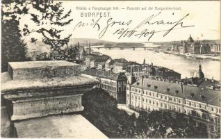 1909 Budapest I. Kilátás a Margitsziget felé