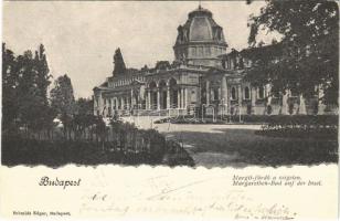 1902 Budapest XIII. Margitsziget, Margit fürdő. Schmidt Edgar kiadása