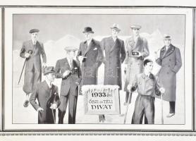 1933 Kraszner Lajos Szövet, bélésáru és szabókellékek nagyáruházának 1933-1934. évi őszi és téli idé...