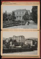1895 Abbazia 10 fotó képet tartalamazó leporello egészvészon kötésben, szakadt és sérült / Opatija l...