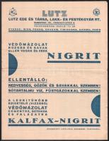 cca 1930 Lutz Ede és Tsa. Lakk - és Festékgyár Rt. 2 db reklám prospektusa