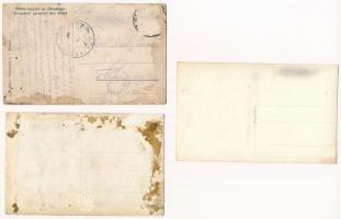 3 db RÉGI első és második világháborús katonai fotó és képeslap, repülőtiszt / 3 pre-1945 WWI and WW...