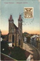 Hradec Králové, Königgrätz; Dekanské námesti / square, church. TCV card (EK)