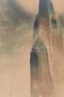 Jelzés nélkül: A sziklák királynője. Akvarell, papír, kartonra kasírozva. Üvegezett fa keretben, 26×...