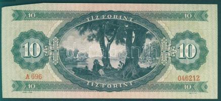 1969. 10Ft (2x) egymásutáni sorszámokkal, az egyiken valószínűleg nyomdai vágási hiba! T:I + Német B...