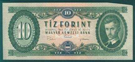 1969. 10Ft (2x) egymásutáni sorszámokkal, az egyiken valószínűleg nyomdai vágási hiba! T:I + Német B...