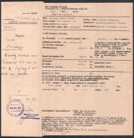 1925 Torboszlói Bereczky Sándor Roland gépészmérnök kamarai felvételéről szóló okmányok