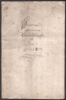 1794-1800 (Puskapor)? szállítások jegyzéke Buda városának. Napló. 42 kézzel beírt oldallal német nyelven