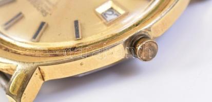 Tissot automata karóra, dátumkijelzővel, üveglapon kis repedéssel, szíj nélkül, d: 3,5 cm