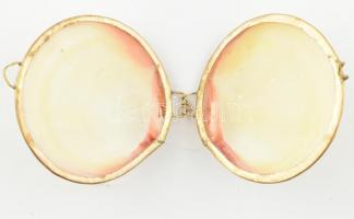 Kagyló ékszertartó doboz, d: 7 cm