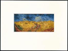 3 db Van Gogh nyomat, paszpartuban, 10×12 cm