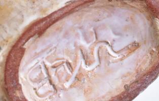 Mázas kerámia kis váza, jelzett, kis kopásnyomokkal, 11×8×8,5 cm