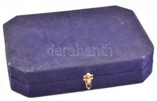 6 személyes rozsdamentes acél étkészlet, villa, kanál kés és teáskanál dobozában. Doboz: 25x34 cm