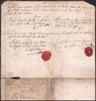 1751 Kanta/Kézdivásárhely altorjai Benkő Pál, és szentléleki Borcsa András szerződése különféle &quo...