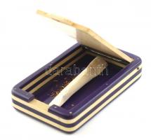 Bokszolót ábrázoló bakelit cigarettatárca, 9×5,5 cm
