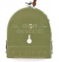 Tájoló, bőr tokkal, kopásnyomokkal, működik, 7,5×8 cm