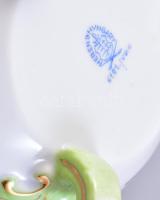 Herendi Viktória mintás bonbonniere. Kézzel festett, jelzett, hibátlan. d: 11,5 cm / Hand painted po...