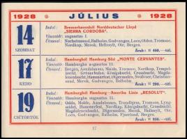 1928 Hajókirándulások, tengeri társas utazások, tanulmányutak, föld körüli utak 1928-ban 46p