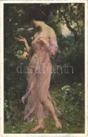1932 Morgentau / Erotic nude lady art postcard. WSSB Meistergalerie Nr. 4771. s: Wobring (EK)