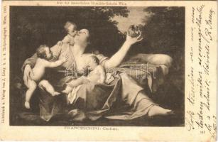 1901 Caritas / Erotic nude lady art postcard. Lichtdruck u. Verlag v. J. Löwy k.u.k. Hofphotograph. Aus der kaiserlichen Gemälde-Galerie Wien s: Franceschini (EK)