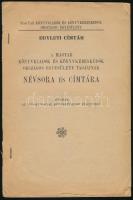 1930 A Magyar Könyvkiadók és Könyvkereskedők Országos Egyesülete tagjainak névsora és címtára, 30p
