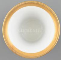 Herendi oroszlán karmos kaspó, kézzel festett, hibátlan, kopott aranyozás, jelzett (1940), ritka, m:...