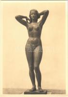 Adolf Abel - Römisches Mädchen / Erotic nude lady sculpture. Sculptures of the Third Reich. München, Haus der Deutschen Kunst. Photo Hoffmann