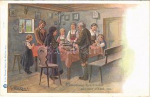1900 Mindennapi kenyerünket add meg nekünk ma... Neuber Rafael Mű-Kiadása S. 14. s: Döcker jun. (kis szakadás / small tear)