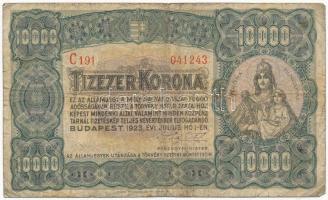 1923. 10.000K "Magyar Pénzjegynyomda Rt. Budapest" T:III-