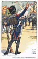 1814 Geneve devient canton suisse. Le Soldat Suisse a travers les Ages / Der Schweizer-Soldat im Laufe der Jahrhunderte / Swiss military art postcard s: Ed. Elzingre