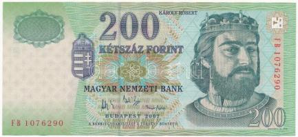 2007. 200Ft FB 1076290 T:III szép papír Hungary 2007. 200 Forint FB 1076290 C:F fine paper