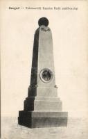 Szeged Ruhmwertl Rapaics Radó emlékoszlop