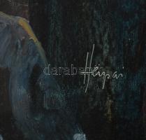 Herpai Zoltán (1951-2011): Komédiások éjszakája. Olaj, farost, jelzett. Hátoldalán Talentum Agriae k...
